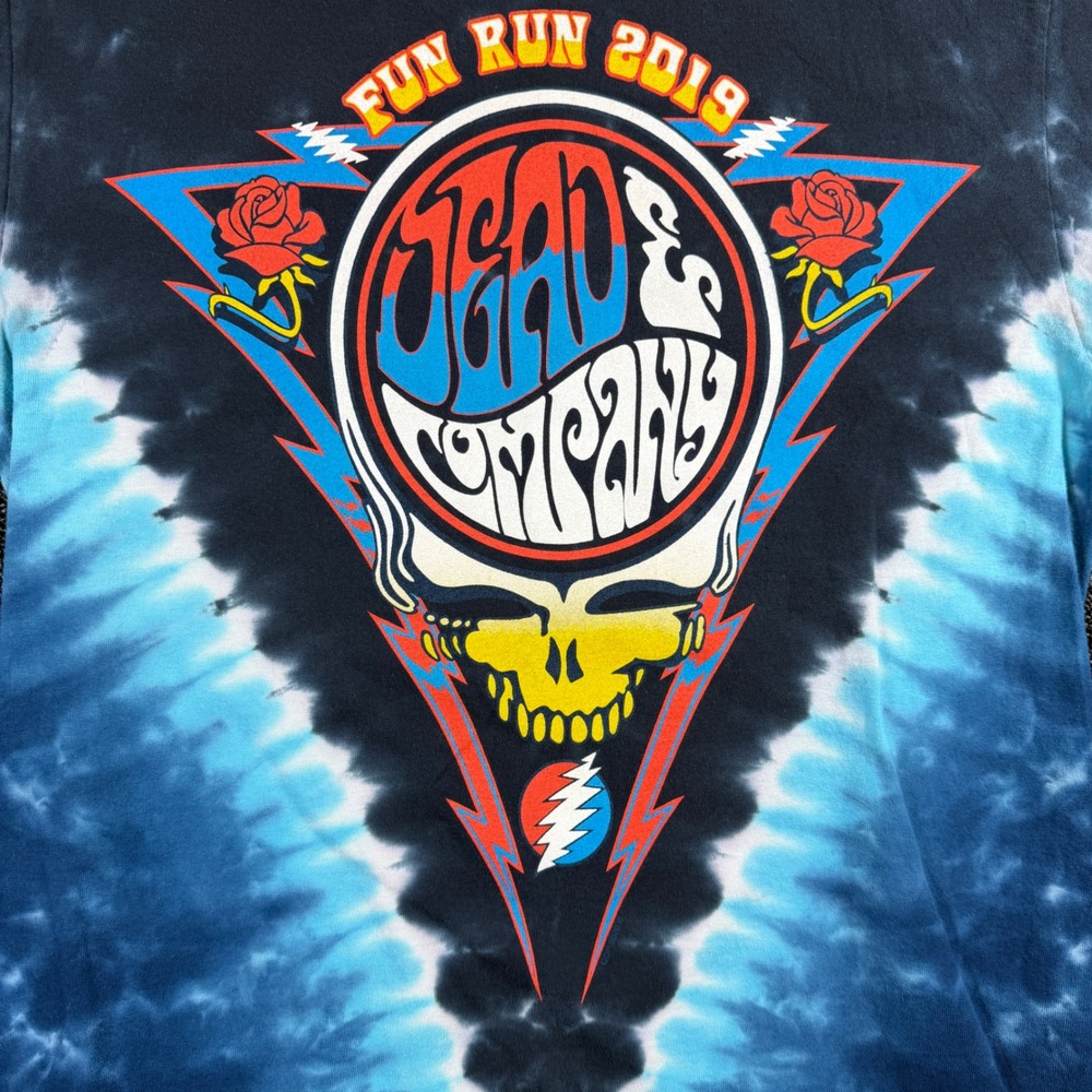 Dead & Company Fun Run 2019 Tour Tie Dye T-Shirt Mens Medium Blue Graphic - Picture 4 of 7